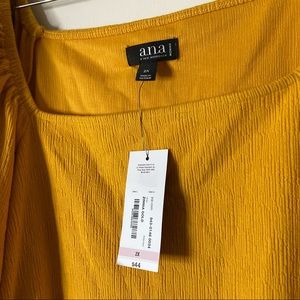 A.N.A | Yellow Bubble Puff Sleeve Puff Blouse Top